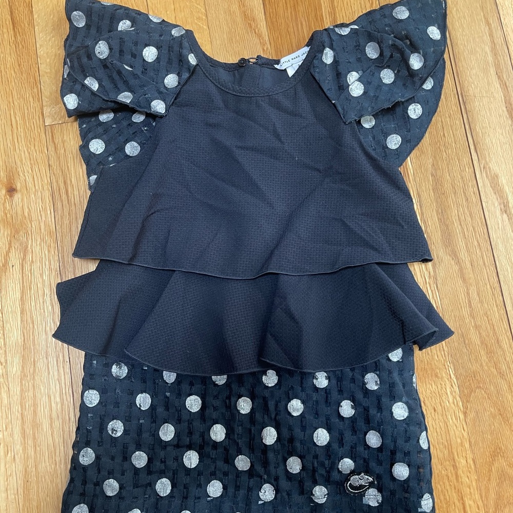 Little Marc Jacob Navy and White Polka Dot Kids Dress
